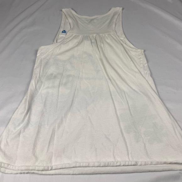 Billabong White Tank with Blue and Green Wave Design - Picture 2 of 5